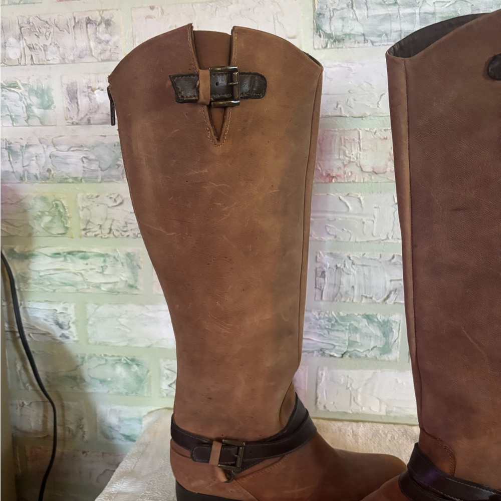 Brown Tall Riding Boots - Picture 3 of 10
